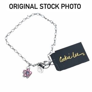COOKIE Lee silver flower charm bracelet